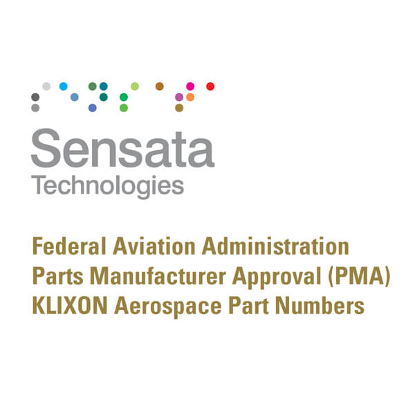 Federal Aviation Administration Parts Manufacturer Approval (PMA) KLIXON Aerospace Part Numbers